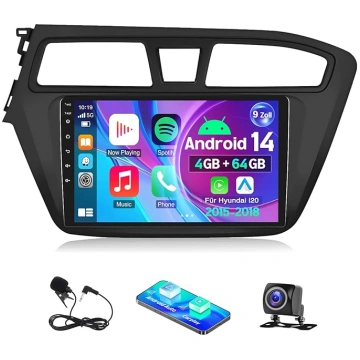 Android 14 Auto radio 4+64G priekš Hyundai i20 201