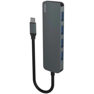 SAVIO Hub USB-C - 4 x USB-A, AK-54