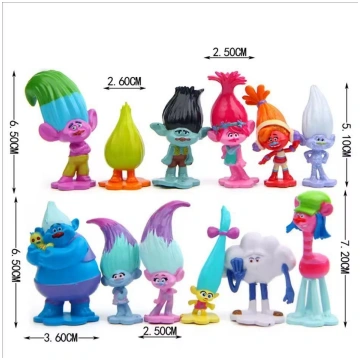 12PCS Trolls Branch Critter Skitter Figure Cool Ad