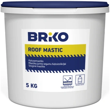 Hidroizolācijas mastika Briko, 5 kg, melna krās