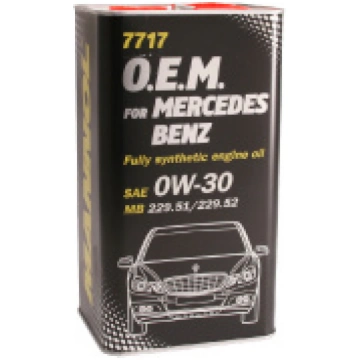 Motoreļļa Mannol 7717 O.E.M. Mercedes Benz 0W-30 4