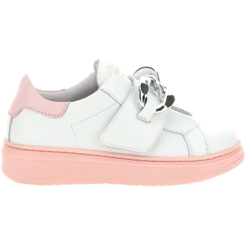 Nappa sneakers with chain - 30 EU / White, Pink