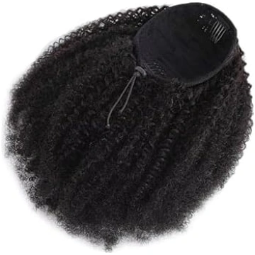 Gesundheit Afro Kinky Curly Pferdeschwanz Echthaar