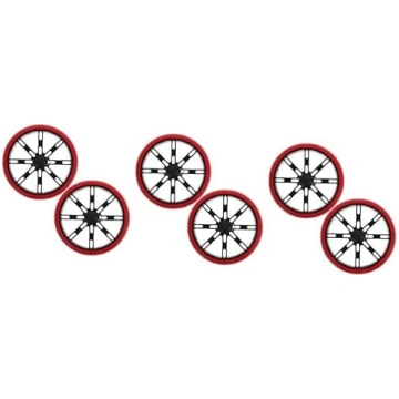 3 komplekti Iepirkumu ratiņu riteņi Riteņi staiguļ