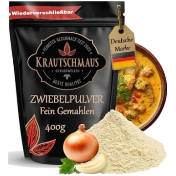 400 g sīpolu pulvera, smalki samalta, ražotājs Kra