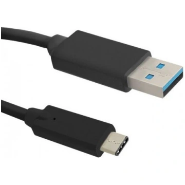 Vads Qoltec, USB Type C/USB, 25 cm, melna krās