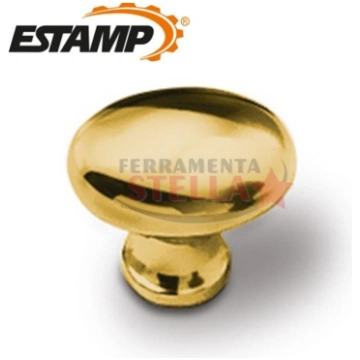 Pomello pomolino oro lucido ovale per mobili cucin