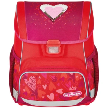 Skolas mugursoma Herlitz Loop Sweet Hearts, sarkan