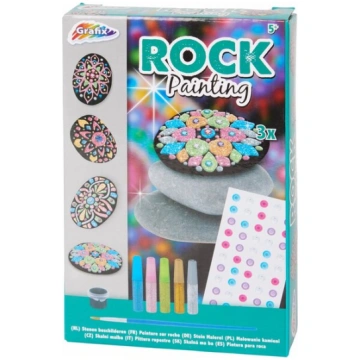 PAINTING STONES CREATIVE KIT glitter krāsas uzlīme