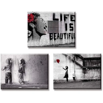 Piy Glezniecība Street Graffiti Art Meitene ar sar