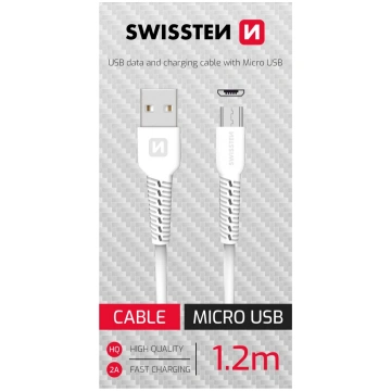 Swissten Data Kabelis USB / Micro USB 1.2m (715060