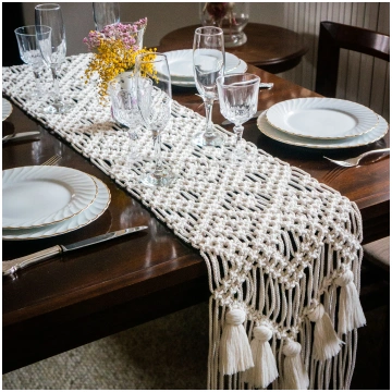 Macramé Tutorial - TABLE RUNNER "Bellaterra" Macra