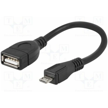Cable; OTG,USB 2.0; USB A socket,USB B micro plug;