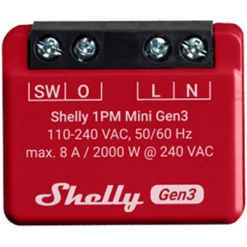 Shelly Shelly Plus 1PM Mini Gen3, relay (red) Shel