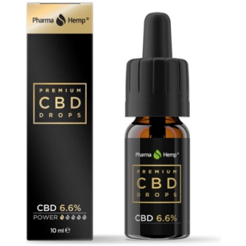 Premium CBD BLACK pilieni 6,6%, 10ml (Bāzes eļļa -