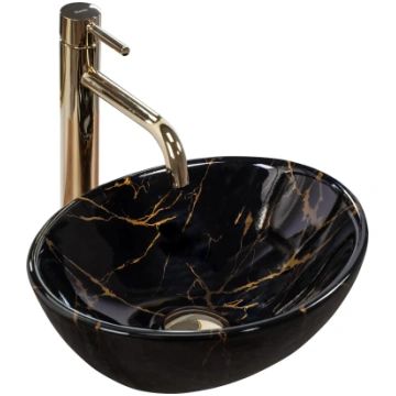 Rea Sofia Mini Black Marble Shiny galda izlietne