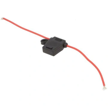 Fuse holder; 19mm; 10A; Leads: cables; 58V; Wire c