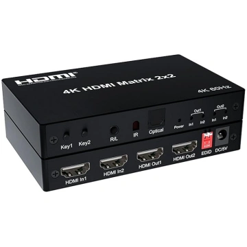 4K HDMI matrica 2x2, HDMI matricas slēdzis 4K 60Hz