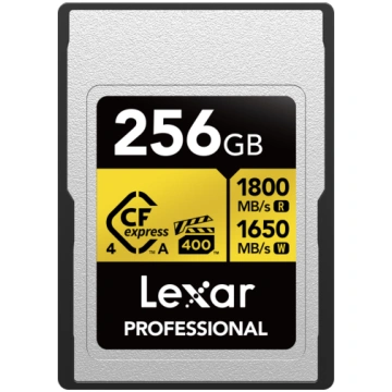 Lexar 256GB CFexpress 4.0 Pro Gold, VPG400/IP68, R