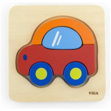 Koka puzle mazuļiem AUTO, VIGA 50172