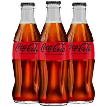Coca-Cola Zero Zuccheri Vetro (33 cl) 3 pezzi