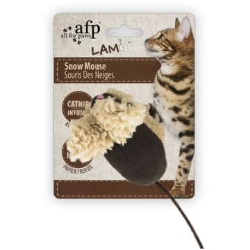Rotaļlieta kaķiem – AFP Lambswool Snow Mouse