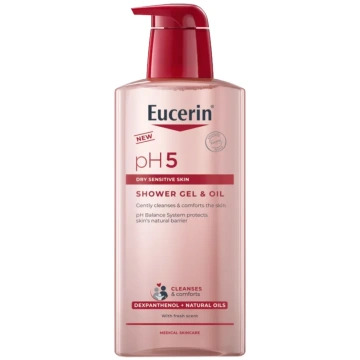 EUCERIN pH5 dušas želeja un eļļa, 400 ml