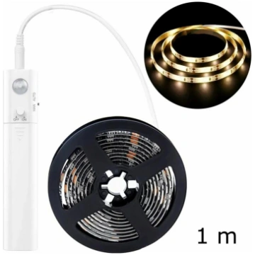 LED lente ar kustības sensoru ZD94, 1m, auksti bal