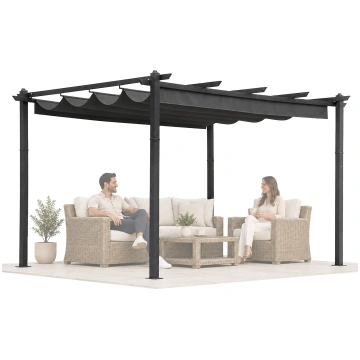 Dārza pergola MultiGarden 3x4 m, tērauda konstrukc