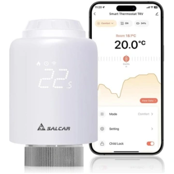 SALCAR viedais radiatora termostats WiFi TRV603 Te