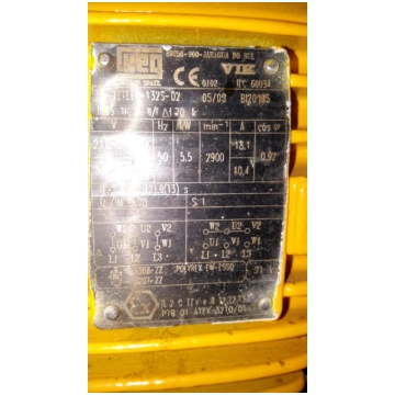 WEG elektromotors 5.5 kW 3000 apgr/min