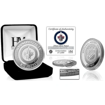 Vinnipegas Jets NHL piemiņas monēta (39 mm) sudrab