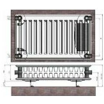 Radiators 22x400x400 sānu piesl. Termolux | 902400