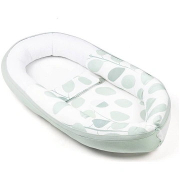 Ligzda zīdaiņiem Doomoo Cocoon Leaves Aqua Green