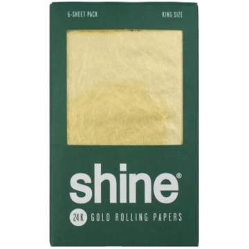 Shine 24k Gold Rolling Papers King Size 6-Sheet Pa
