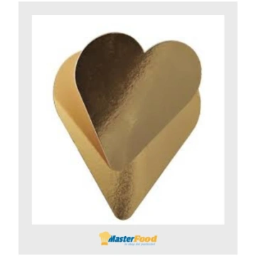 Piatto cuore grande oro sottotranche Novaservice