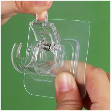 No-Drill Adhesive Curtain Rod Holders - Transparen