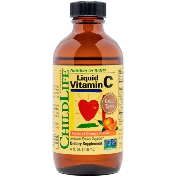 Child Life šķidrais C vitamīns, dabīgs apelsīns - 