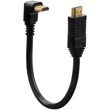 4K HDMI kabelis, īss HDMI kabelis, 90 grādu leņķa 