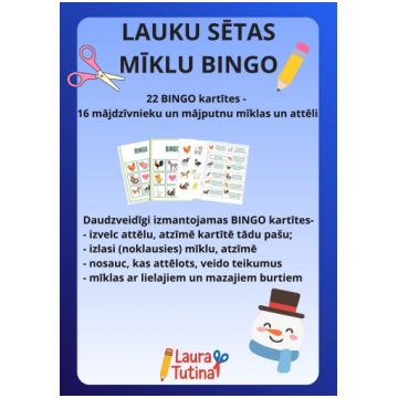 Lauku sētas mīklu bingo - Mācību materiāli Pirmssk