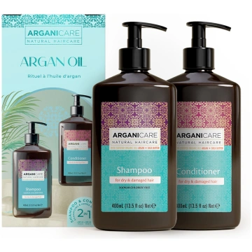 ARGANICARE - Atjaunojošs šampūns/kondicionieris ar