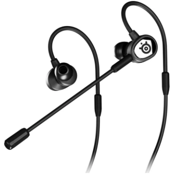 Vadu spēļu austiņas Steelseries Tusq, melna krās