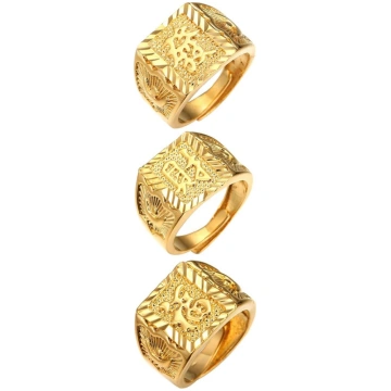 JewelryWe Jewellery 3 gab Vīriešu gredzens ar zelt