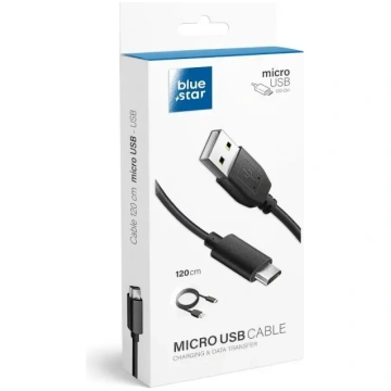 Cable USB A to Micro USB Blue Star Lite 3A 1,2 m b