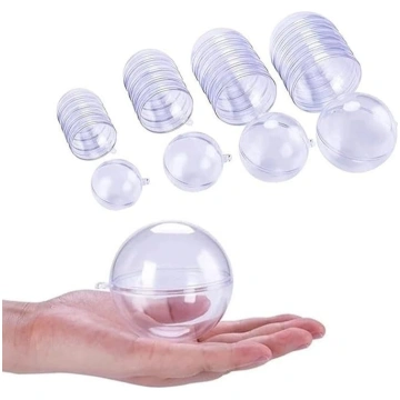 40 gab. caurspīdīgu plastmasas pildāmo baļļu stikl