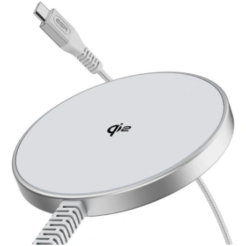 ESR Qi2 mini bezvadu lādētājs (HaloLock) (sudraba)