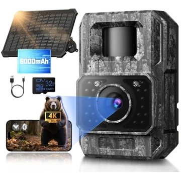 MAXDONE Wildlife Camera Solar WiFi ar mobilo tālru