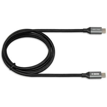 Vads iBOX 3.2 Gen 2 USB-C, USB-C, 1 m, melna krās