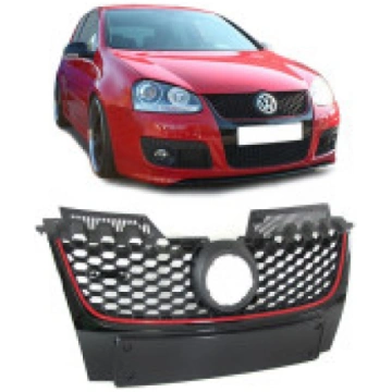 VW Golf 5 (03-09) reste, ar logo, šūnveida, melna/