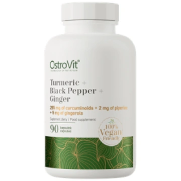 Turmeric + Black Pepper + Ginger OstroVit 90 vcaps